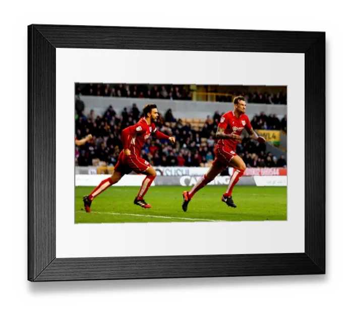 Framed Print : Aden Flint's Goal: Bristol City Takes a 2-1 Lead Over Wolverhampton Wanderers Framed Print : Aden Flint's Goal: Bristol City Takes a 2-1 Lead Over Wolverhampton Wanderers