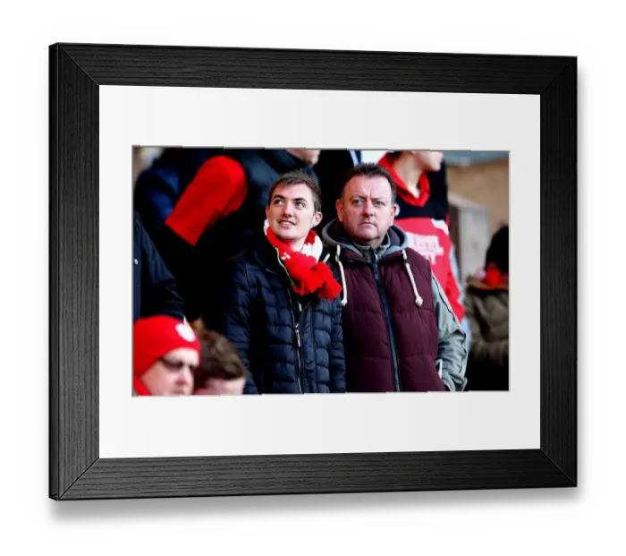 Framed Print : Bristol City Fans Cheer at Molineux during Sky Bet Championship Match against Wolverhampton Wanderers (December 2016)