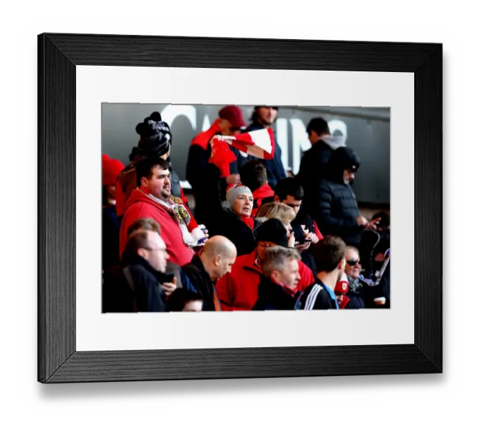 Framed Print : A Sea of Passion: Bristol City Fans at Molineux (Sky Bet Championship)