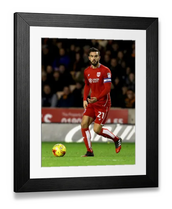 Framed Print : Marlon Pack in Action: Wolverhampton Wanderers vs. Bristol City, Sky Bet Championship (December 2016)