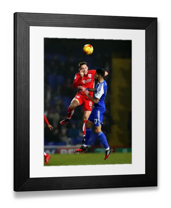 Framed Print : Josh Brownhill Heads the Ball: Ipswich Town vs. Bristol City Championship Clash (December 2016) Framed Print : Josh Brownhill Heads the Ball: Ipswich Town vs. Bristol City Championship Clash (December 2016)