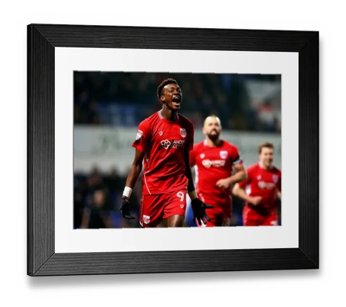 Framed Print : Tammy Abraham Scores Equalizer: Ipswich Town 1-1 Bristol City (Sky Bet Championship, December 30, 2016)