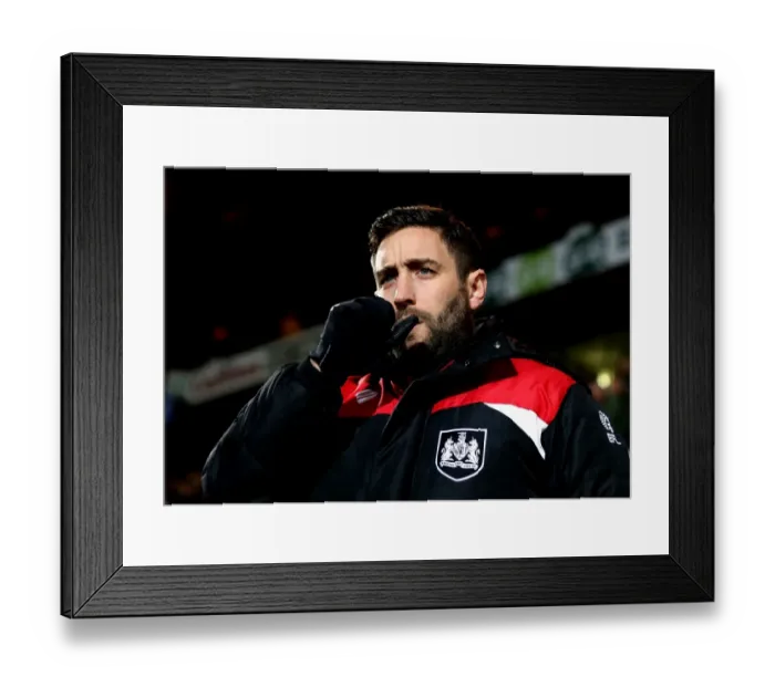 Framed Print : Lee Johnson Leads Bristol City at Portman Road against Ipswich Town, Sky Bet Championship (December 2016)