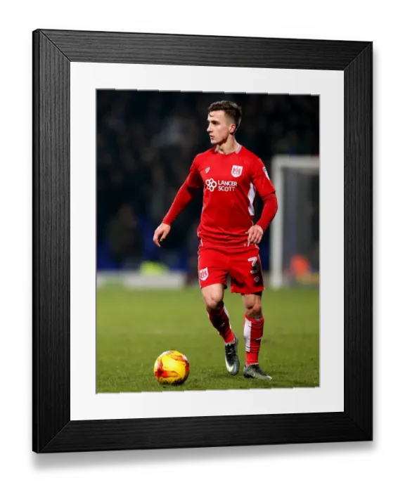 Framed Print : Bristol City's Joe Bryan in Action against Ipswich Town, Portman Road, December 30, 2016
