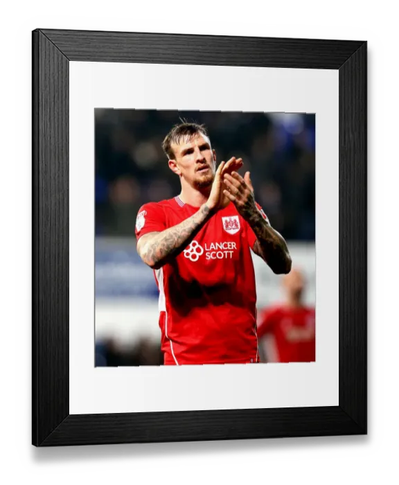 Framed Print : Aden Flint of Bristol City in Action at Ipswich Town, Sky Bet Championship (December 2016)