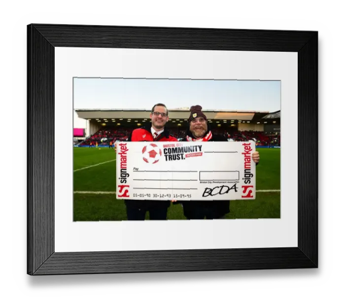 Framed Print : Bristol City FC: 50 / 50 Draw Winner Celebrates at Ashton Gate During Bristol City vs. Reading Match, Sky Bet Championship (January 2, 2017) Framed Print : Bristol City FC: 50 / 50 Draw Winner Celebrates at Ashton Gate During Bristol City vs. Reading Match, Sky Bet Championship (January 2, 2017)