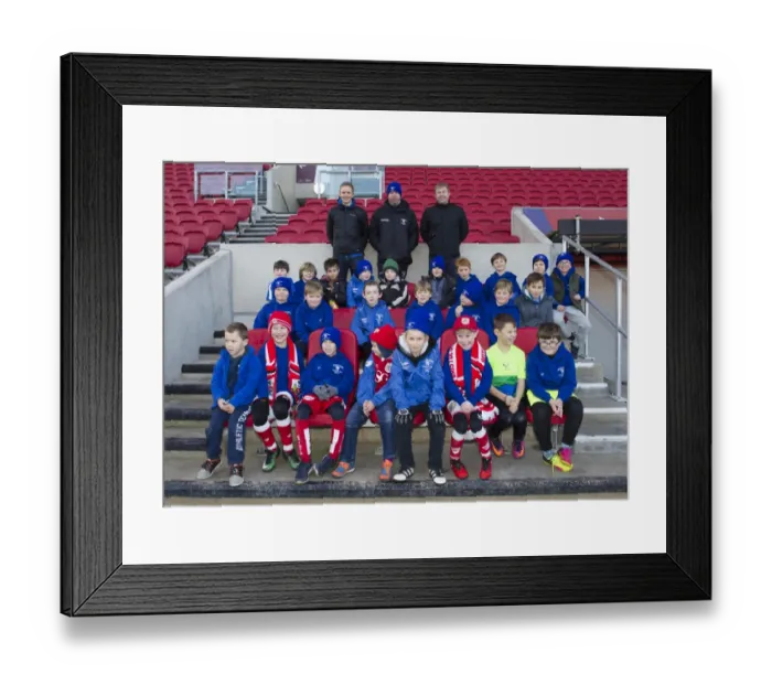 Framed Print : Bristol City FC: Winscombe JFC Coaches in the Dugout during Bristol City v Reading Match, Sky Bet Championship, Ashton Gate, 2017
