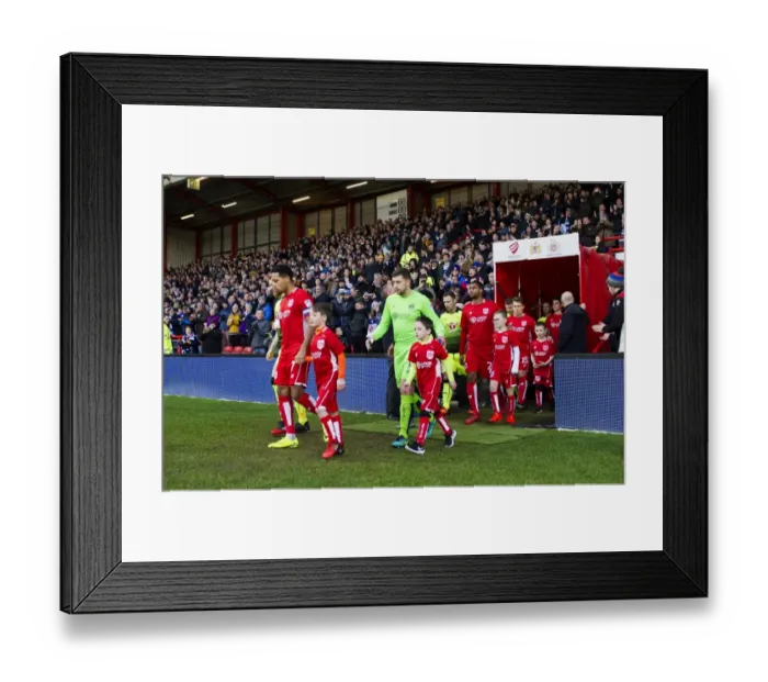 Framed Print : Bristol City Players and Mascots Emerge from Ashton Gate Tunnel for Sky Bet Championship Match Against Reading (2017) Framed Print : Bristol City Players and Mascots Emerge from Ashton Gate Tunnel for Sky Bet Championship Match Against Reading (2017)