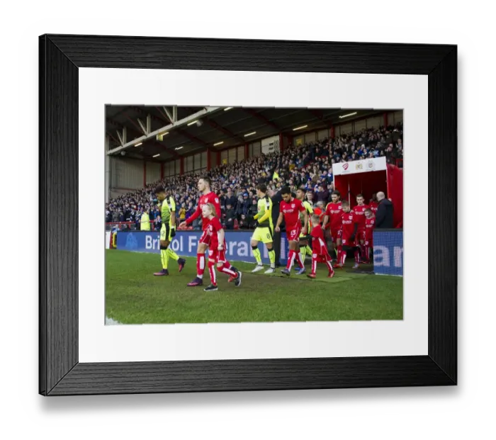 Framed Print : Bristol City Players and Mascots Emerging from Ashton Gate Tunnel for Sky Bet Championship Match against Reading Framed Print : Bristol City Players and Mascots Emerging from Ashton Gate Tunnel for Sky Bet Championship Match against Reading