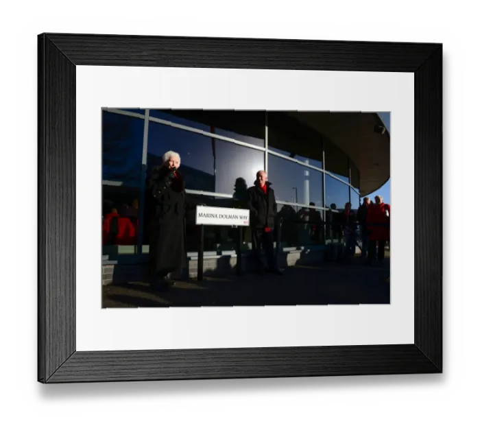 Framed Print : Marina Dolman Unveils The Marina Dolman Way at Ashton Gate during Bristol City vs. Reading Match, 2017 Framed Print : Marina Dolman Unveils The Marina Dolman Way at Ashton Gate during Bristol City vs. Reading Match, 2017