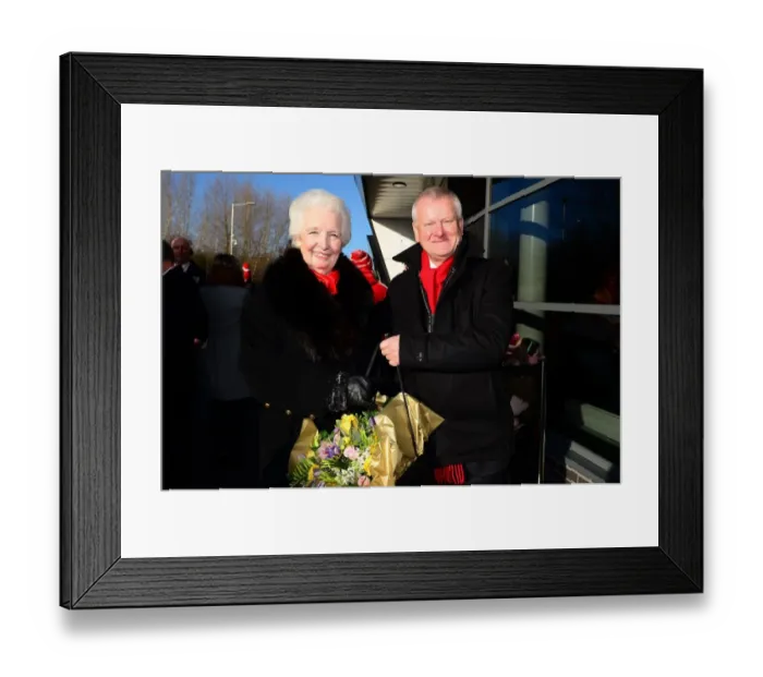 Framed Print : Marina Dolman Unveils The Marina Dolman Way at Ashton Gate during Bristol City vs. Reading Match, 2017
