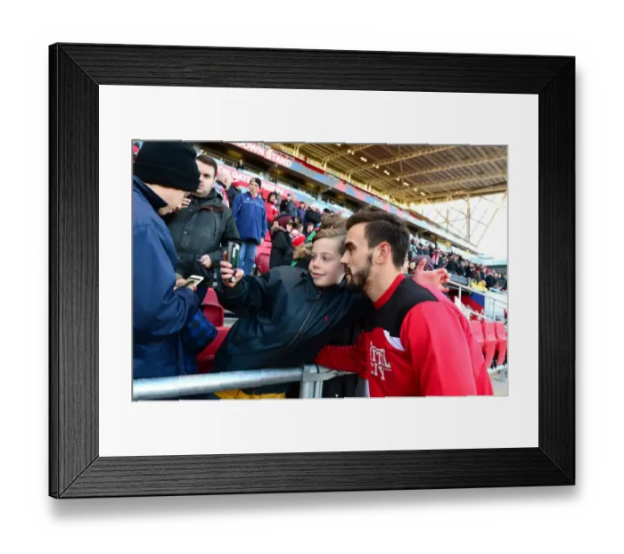 Framed Print : Bristol City's Marlon Pack and Young Fan: A Moment of Joy at Ashton Gate (Sky Bet Championship: Bristol City v Reading) Framed Print : Bristol City's Marlon Pack and Young Fan: A Moment of Joy at Ashton Gate (Sky Bet Championship: Bristol City v Reading)