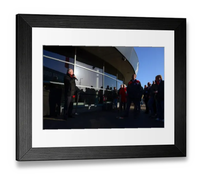Framed Print : Steve Lansdown Speaks at Bristol City's Ashton Gate: Marina Dolman Walkway Unveiling - Bristol City v Reading, 2017