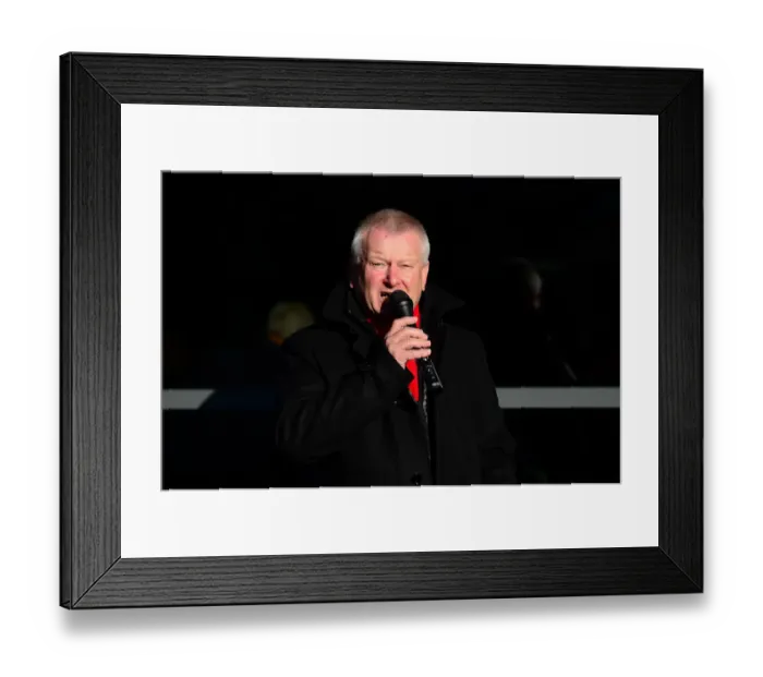 Framed Print : Steve Lansdown Unveils Marina Dolman Walkway at Ashton Gate during Bristol City vs. Reading Match, 2017