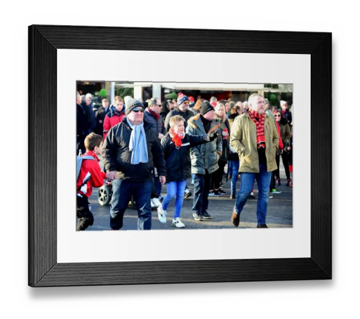 Framed Print : Passionate Bristol City Fans at Ashton Gate during Sky Bet Championship Match against Reading (2017)