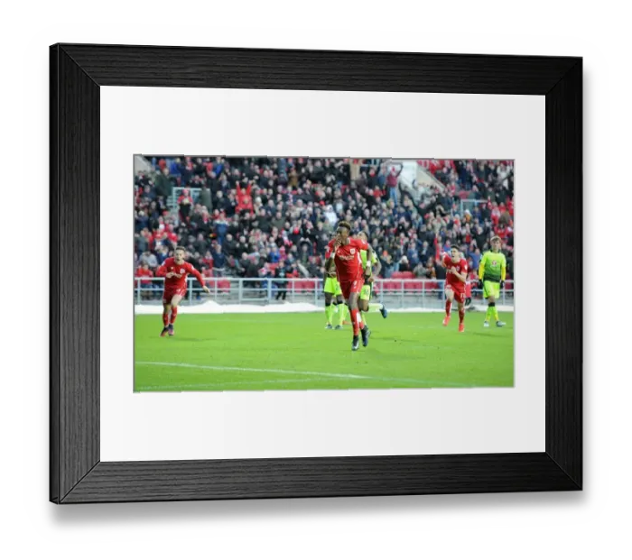 Framed Print : Tammy Abraham's Penalty Seals 2-0 Victory for Bristol City over Reading Framed Print : Tammy Abraham's Penalty Seals 2-0 Victory for Bristol City over Reading