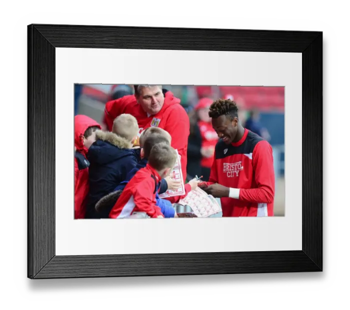 Framed Print : Tammy Abraham of Bristol City Greets Fans with Autographs at Ashton Gate Framed Print : Tammy Abraham of Bristol City Greets Fans with Autographs at Ashton Gate