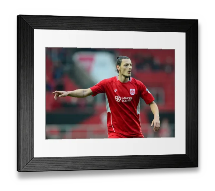 Framed Print : Milan Djuric in Action: FA Cup Third Round Clash between Bristol City and Fleetwood Town