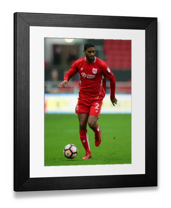 Framed Print : Bristol City's Mark Little in Action Against Fleetwood Town in FA Cup Third Round, Ashton Gate, January 2017
