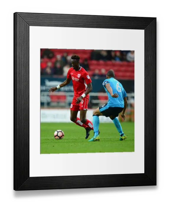 Framed Print : Tammy Abraham in Action: Bristol City vs Fleetwood Town, FA Cup Third Round, Ashton Gate