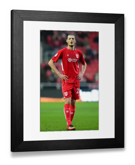 Framed Print : Milan Djuric in Action for Bristol City against Fleetwood Town, FA Cup Third Round, Ashton Gate
