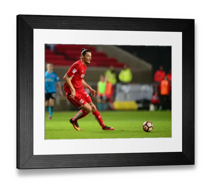Framed Print : Milan Djuric in Action for Bristol City vs Fleetwood Town, FA Cup Third Round, Ashton Gate