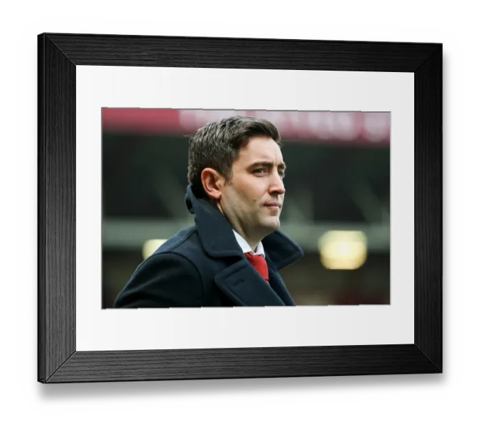 Framed Print : Bristol City Manager Lee Johnson Leads the Way at Ashton Gate: FA Cup Third Round Clash vs. Fleetwood Town (07.01.17)