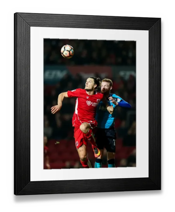 Framed Print : Bristol City vs Fleetwood Town: Aerial Battle Between Milan Djuric and Cian Bolger at Ashton Gate Stadium Framed Print : Bristol City vs Fleetwood Town: Aerial Battle Between Milan Djuric and Cian Bolger at Ashton Gate Stadium