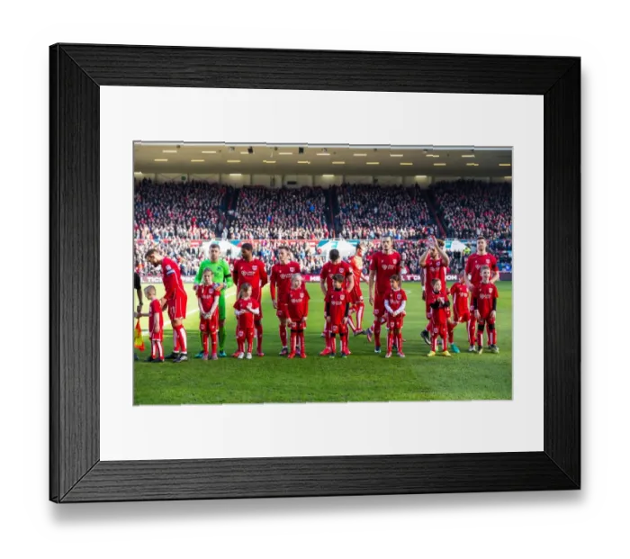 Framed Print : Bristol City vs. Cardiff City: Mascots Clash in Sky Bet Championship Match at Ashton Gate Stadium
