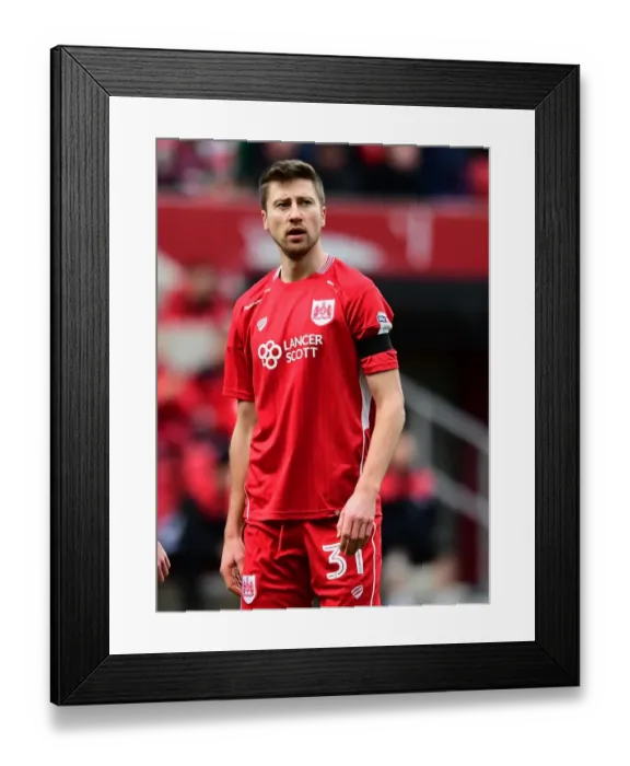 Framed Print : Bristol City's Jens Hegeler in Action against Cardiff City (14 / 01 / 2017)