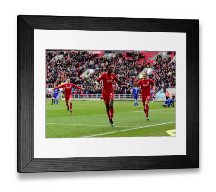 Framed Print : Tammy Abraham's Epic Goal Celebration: A Thrilling Moment at Ashton Gate (Bristol City v Cardiff City, 14 / 01 / 2017)