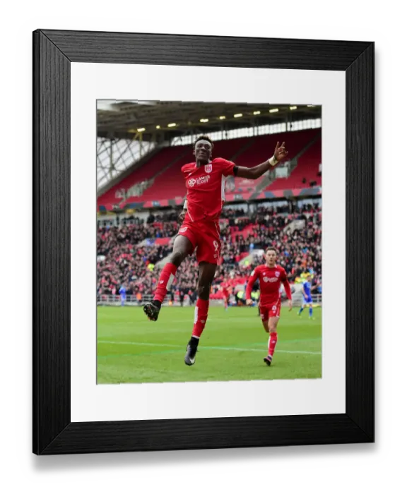Framed Print : Euphoria Unleashed: Tammy Abraham's Memorable Goal Celebration for Bristol City vs. Cardiff City (January 14, 2017) Framed Print : Euphoria Unleashed: Tammy Abraham's Memorable Goal Celebration for Bristol City vs. Cardiff City (January 14, 2017)