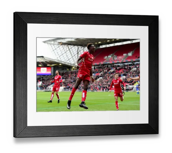 Framed Print : Tammy Abraham's Thrilling Goal Celebration: Bristol City vs. Cardiff City (14 / 01 / 2017) Framed Print : Tammy Abraham's Thrilling Goal Celebration: Bristol City vs. Cardiff City (14 / 01 / 2017)