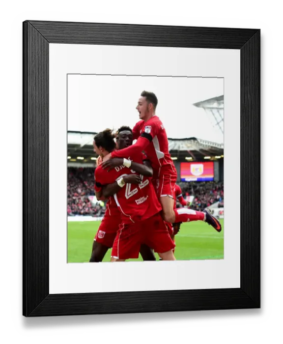 Framed Print : Bristol City's Euphoric Moment: Tammy Abraham's Goal Against Cardiff City (14 / 01 / 2017) Framed Print : Bristol City's Euphoric Moment: Tammy Abraham's Goal Against Cardiff City (14 / 01 / 2017)