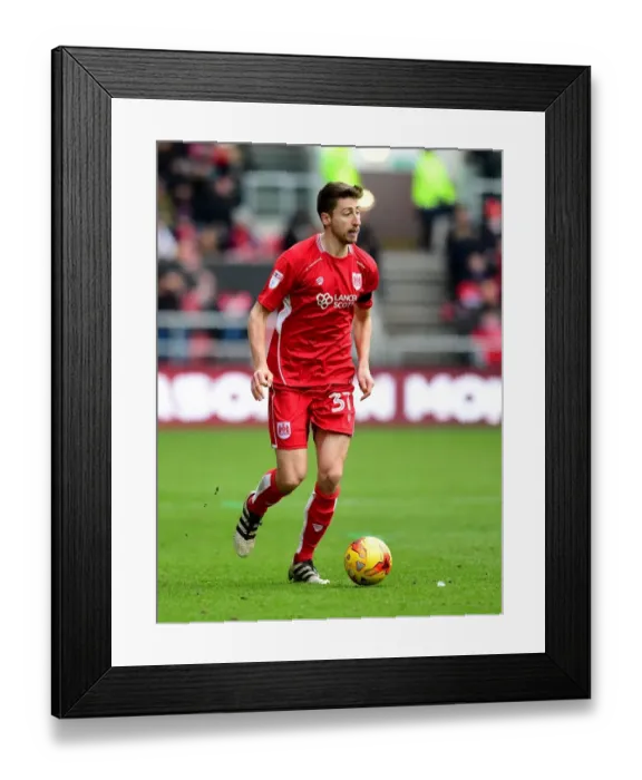 Framed Print : Bristol City vs Cardiff City: Jens Hegeler in Action at Ashton Gate, January 14, 2017 (Sky Bet Championship)