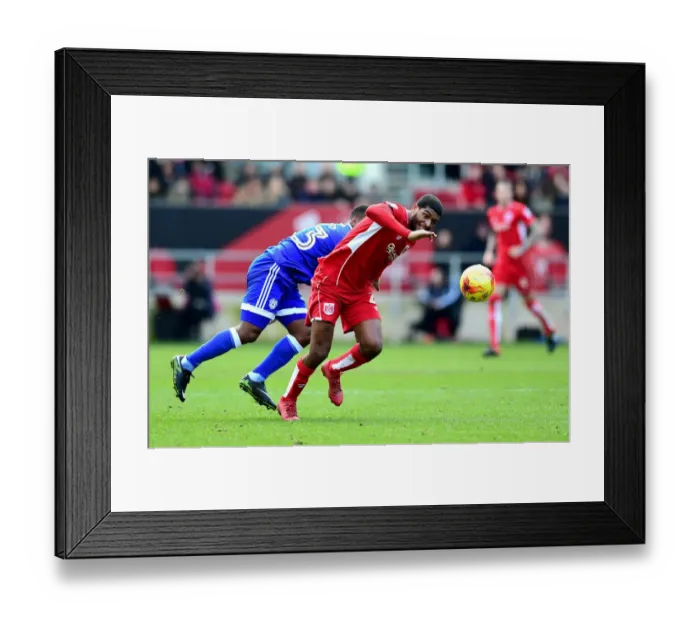 Framed Print : Bristol City's Mark Little Charges Forward Against Cardiff City in Sky Bet Championship Clash Framed Print : Bristol City's Mark Little Charges Forward Against Cardiff City in Sky Bet Championship Clash