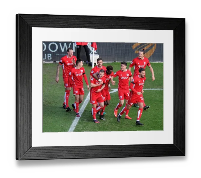 Framed Print : Bristol City's Joe Bryan Scores Thrilling Goal Against Cardiff City in Sky Bet Championship Match Framed Print : Bristol City's Joe Bryan Scores Thrilling Goal Against Cardiff City in Sky Bet Championship Match