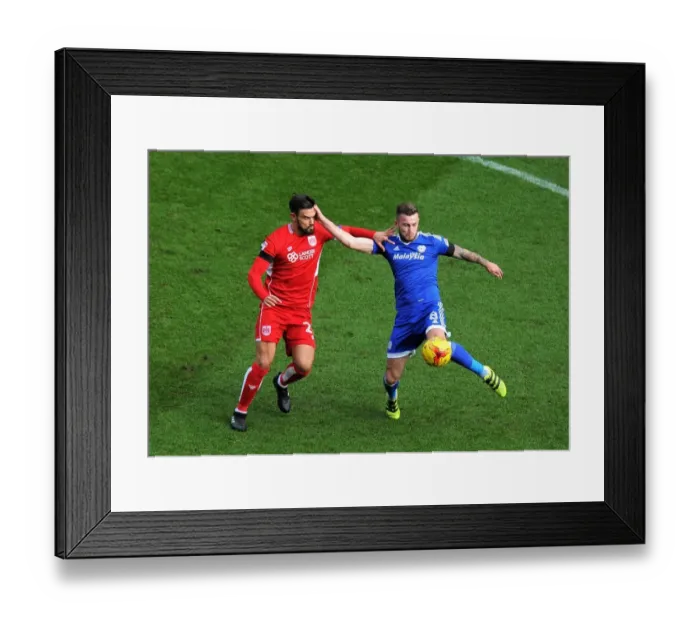 Framed Print : Marlon Pack vs Joe Ralls: Intense Rivalry in Bristol City vs Cardiff City Championship Clash Framed Print : Marlon Pack vs Joe Ralls: Intense Rivalry in Bristol City vs Cardiff City Championship Clash