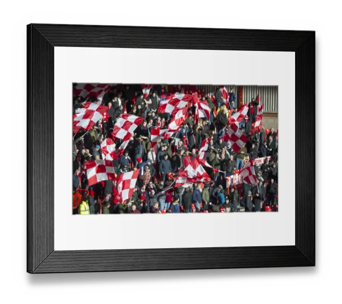 Framed Print : Bristol City Fans Wave Flags at Ashton Gate During Sky Bet Championship Match Against Cardiff City Framed Print : Bristol City Fans Wave Flags at Ashton Gate During Sky Bet Championship Match Against Cardiff City