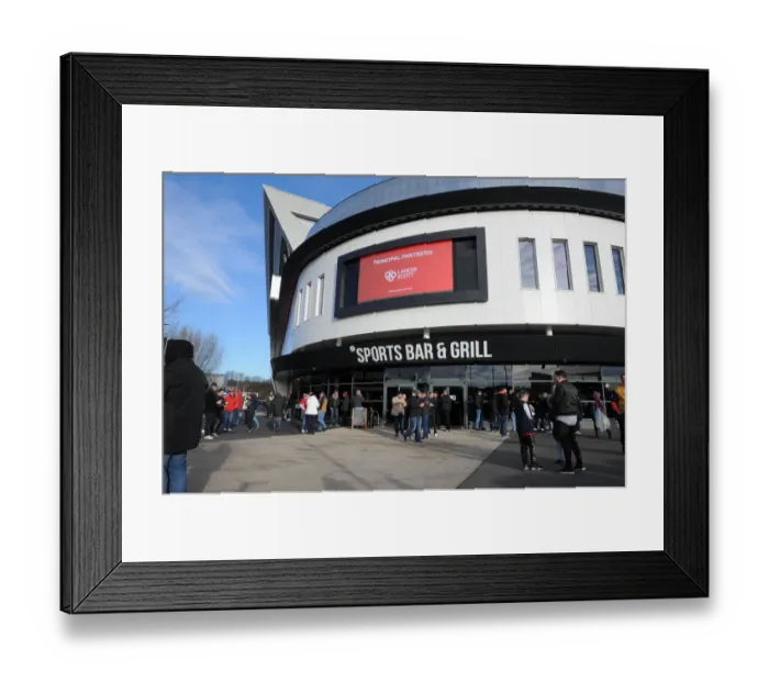 Framed Print : Bristol City vs Cardiff City: Fans Gather Outside Ashton Gate Stadium