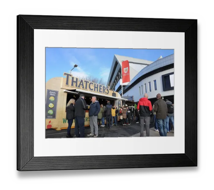 Framed Print : Bristol City vs. Cardiff City: Thatchers Concession at Ashton Gate, Sky Bet Championship (14 / 01 / 2017) Framed Print : Bristol City vs. Cardiff City: Thatchers Concession at Ashton Gate, Sky Bet Championship (14 / 01 / 2017)