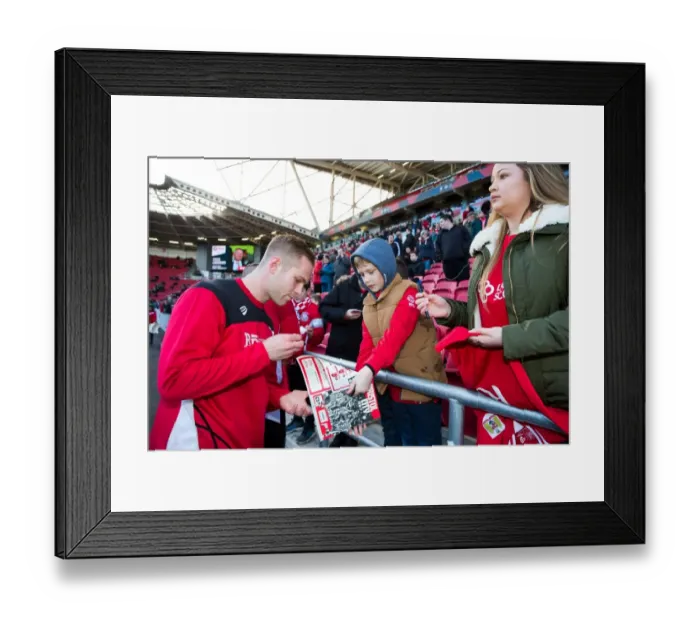 Framed Print : Bristol City Fans Celebrate with Gustav Engvall during Bristol City vs Cardiff City, Sky Bet Championship Match at Ashton Gate Stadium (14 / 01 / 2017) Framed Print : Bristol City Fans Celebrate with Gustav Engvall during Bristol City vs Cardiff City, Sky Bet Championship Match at Ashton Gate Stadium (14 / 01 / 2017)