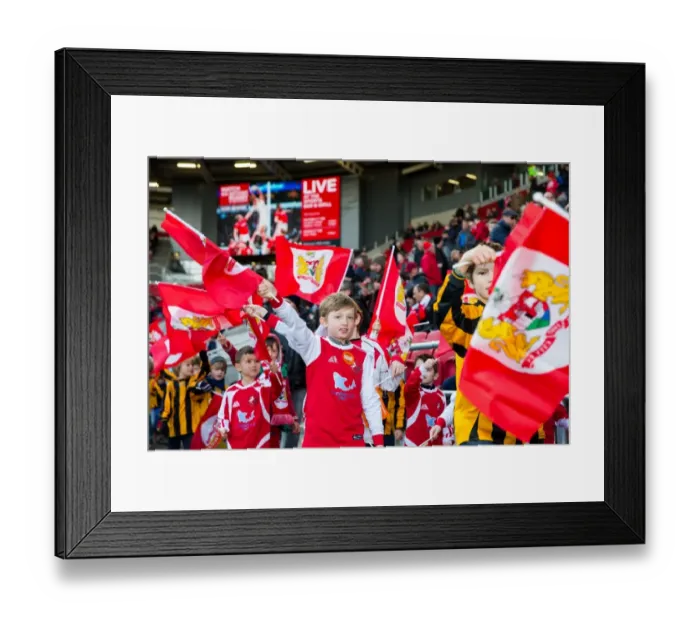 Framed Print : Passionate Bristol City Fans Pack Ashton Gate Stadium for Sky Bet Championship Clash Against Cardiff City (14 / 01 / 2017)