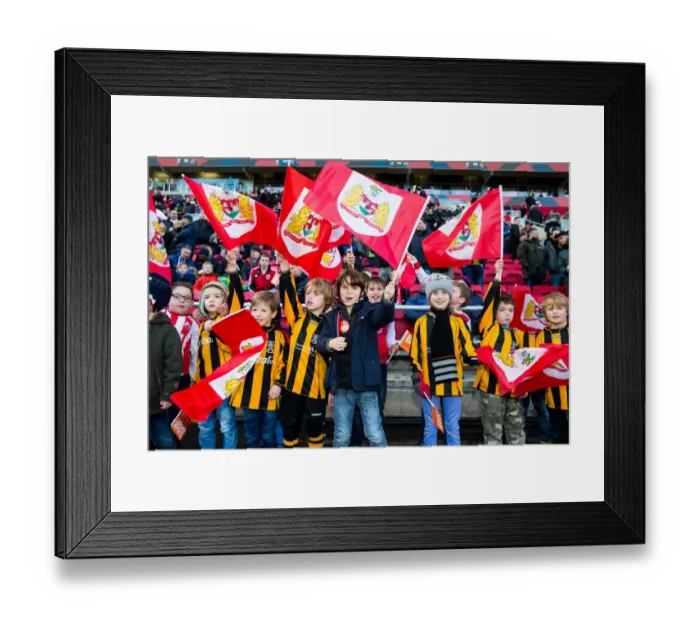 Framed Print : Passionate Bristol City Fans Pack Ashton Gate Stadium for Championship Showdown Against Cardiff City