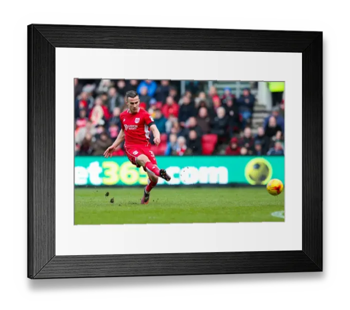 Framed Print : Bristol City vs Cardiff City: Joe Bryan's Thunderbolt Shot at Ashton Gate Stadium, Sky Bet Championship