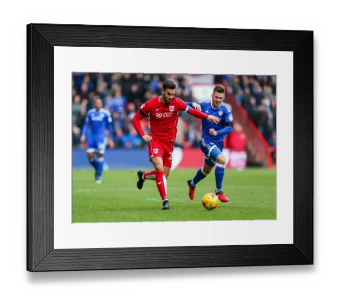 Framed Print : Bristol City vs Cardiff City: Marlon Pack and Peter Whittingham Battle for Possession Framed Print : Bristol City vs Cardiff City: Marlon Pack and Peter Whittingham Battle for Possession