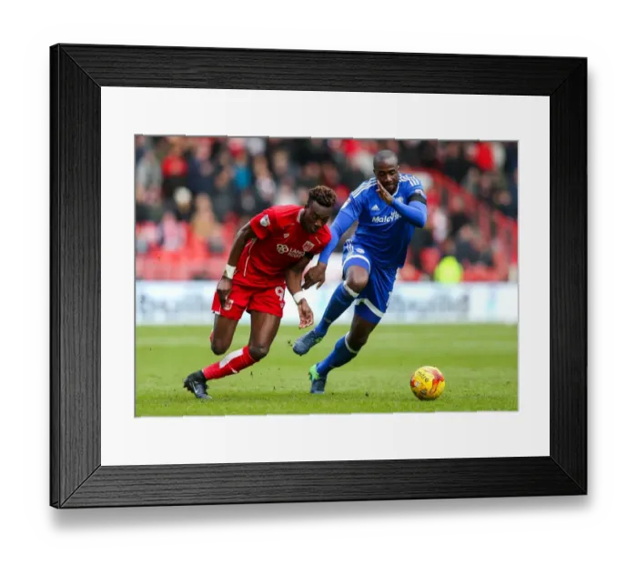 Framed Print : Bristol City vs. Cardiff City: Intense Moment as Tammy Abraham Clashes with Souleymane Bamba Framed Print : Bristol City vs. Cardiff City: Intense Moment as Tammy Abraham Clashes with Souleymane Bamba