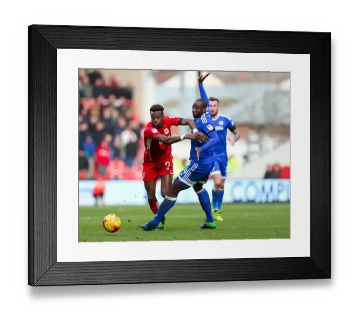 Framed Print : Abraham vs. Bamba: Intense Moment in Bristol City vs. Cardiff City Championship Clash Framed Print : Abraham vs. Bamba: Intense Moment in Bristol City vs. Cardiff City Championship Clash
