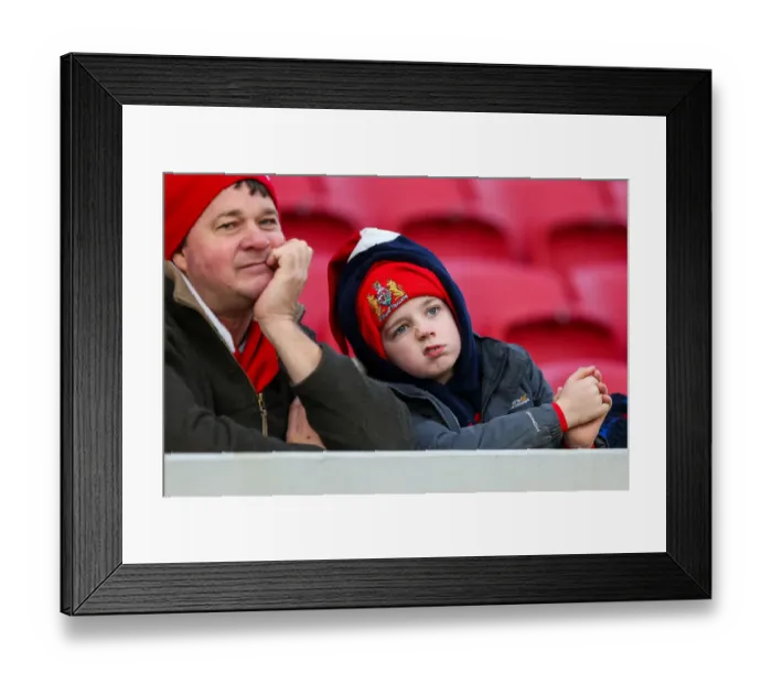 Framed Print : Bristol City Fans Show Frustration After Heartbreaking 2-3 Loss to Cardiff City