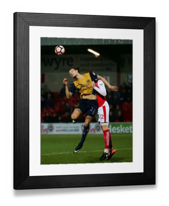 Framed Print : Milan Djjuric of Bristol City Clashes with Cian Bolger of Fleetwood Town in FA Cup Third Round Replay Framed Print : Milan Djjuric of Bristol City Clashes with Cian Bolger of Fleetwood Town in FA Cup Third Round Replay